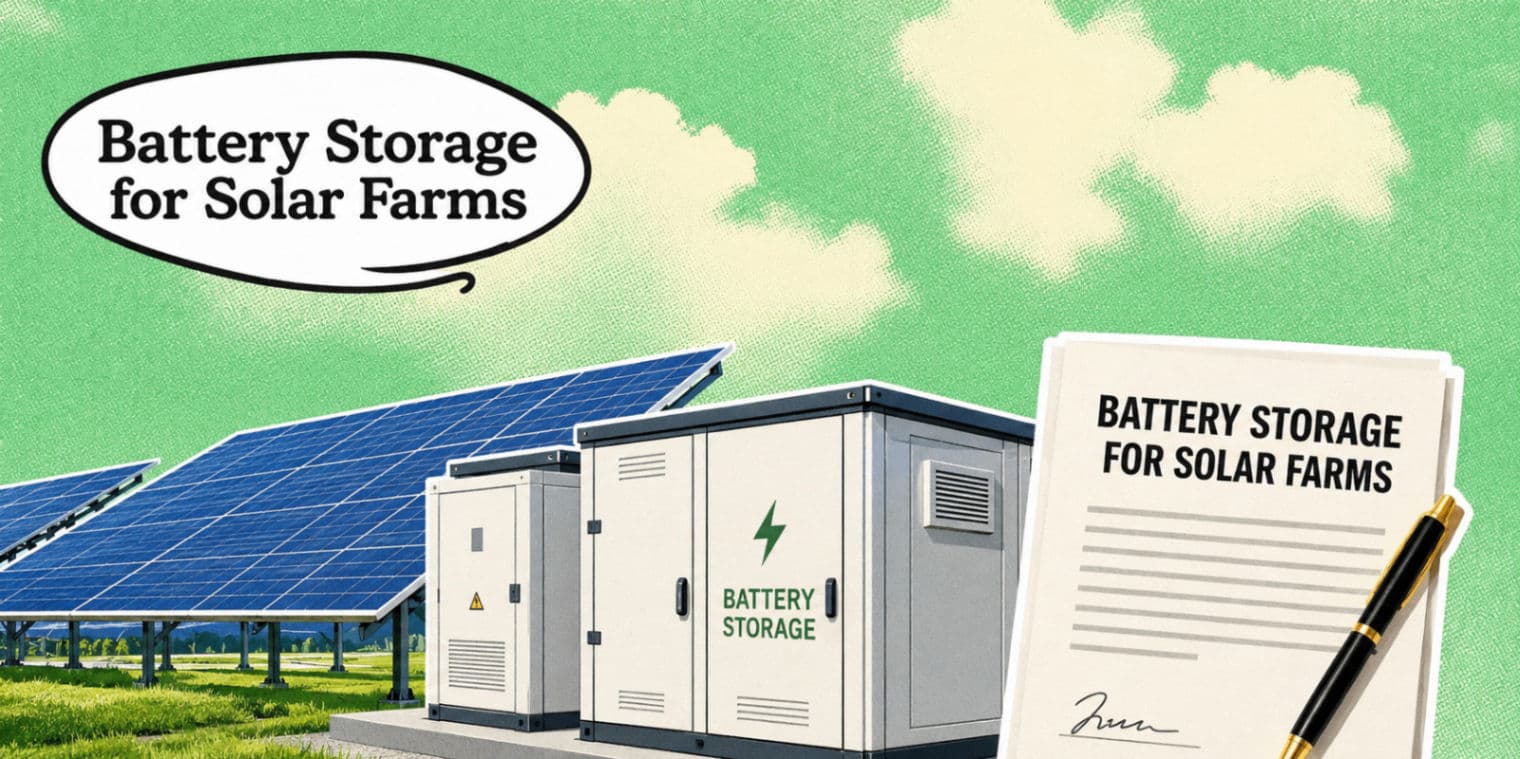 Battery Storage for Solar Farms: How Does It Work?